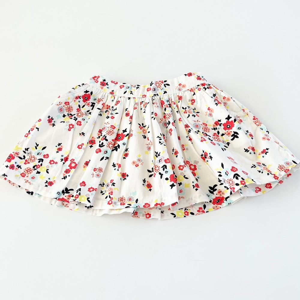 Floral Print Flare Skirt
